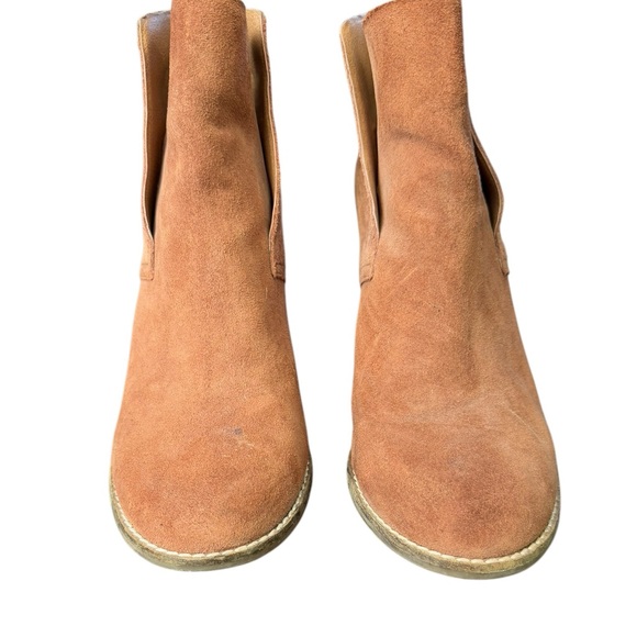 Lucky Brand Yoniana Suede Wedge heel ankle bootie SZ 9 - Picture 3 of 11